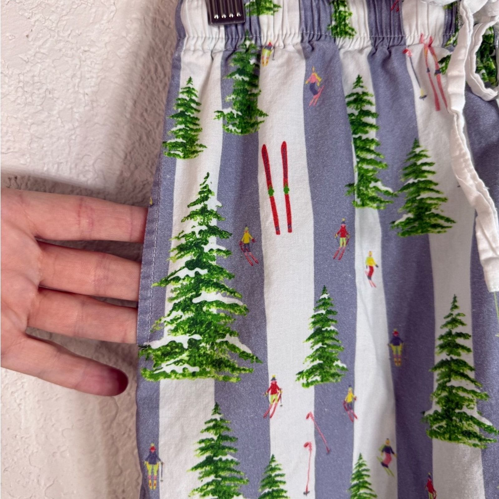 Santa And Abel X Gray Malin Women’s Xs Snow Blue Pajama Set Resort Holiday Loung — image 7 of 8